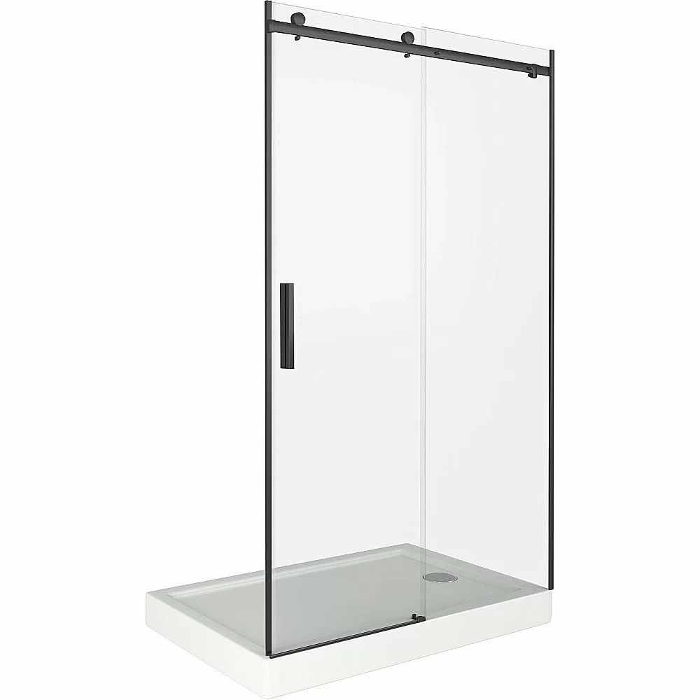 Душевая дверь Good Door GALAXY WTW-150-C-B профиль черный/стекло прозрачное
