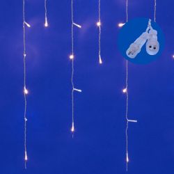 ULD-B25006-440-TTK WARMWHITE-WHITE IP44 Бахрома светодиодная с эффектом мерцания. 25м. Соединяемая. 440 светодиодов. Теплый белый и белый свет. Провод прозрачный. ТМ Uniel