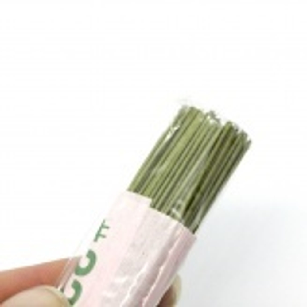 Проволока японская для флористики и рукоделия №22 (зеленая, 100 шт.)