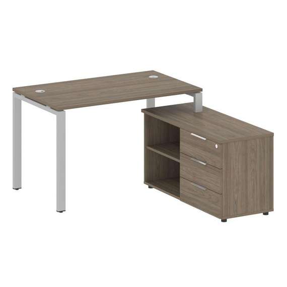 Метал Систем Рабочая станция с тумбой на П-образном м/к БП.РС-СТС-2.2 (R)