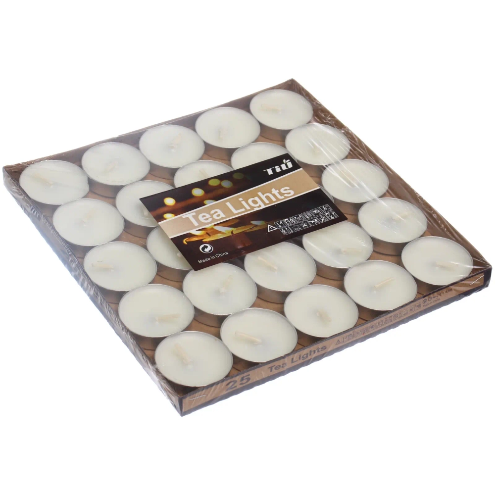 Свечи чайные в наборе 25 шт «Белоснежная классика», Белый