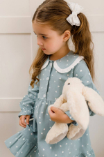 Платье из фланели с длинным рукавом «Сердечки», цвет мятный