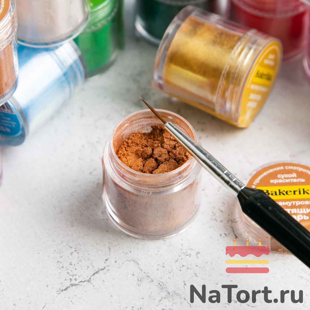 Краситель сухой перламутровый Bakerika «Блестящий янтарь» 4 гр