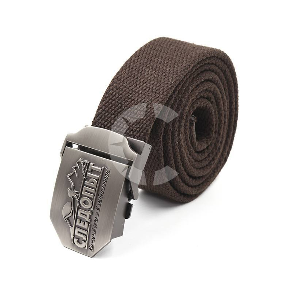 Ремень СЛЕДОПЫТ текстиль темно-коричневый