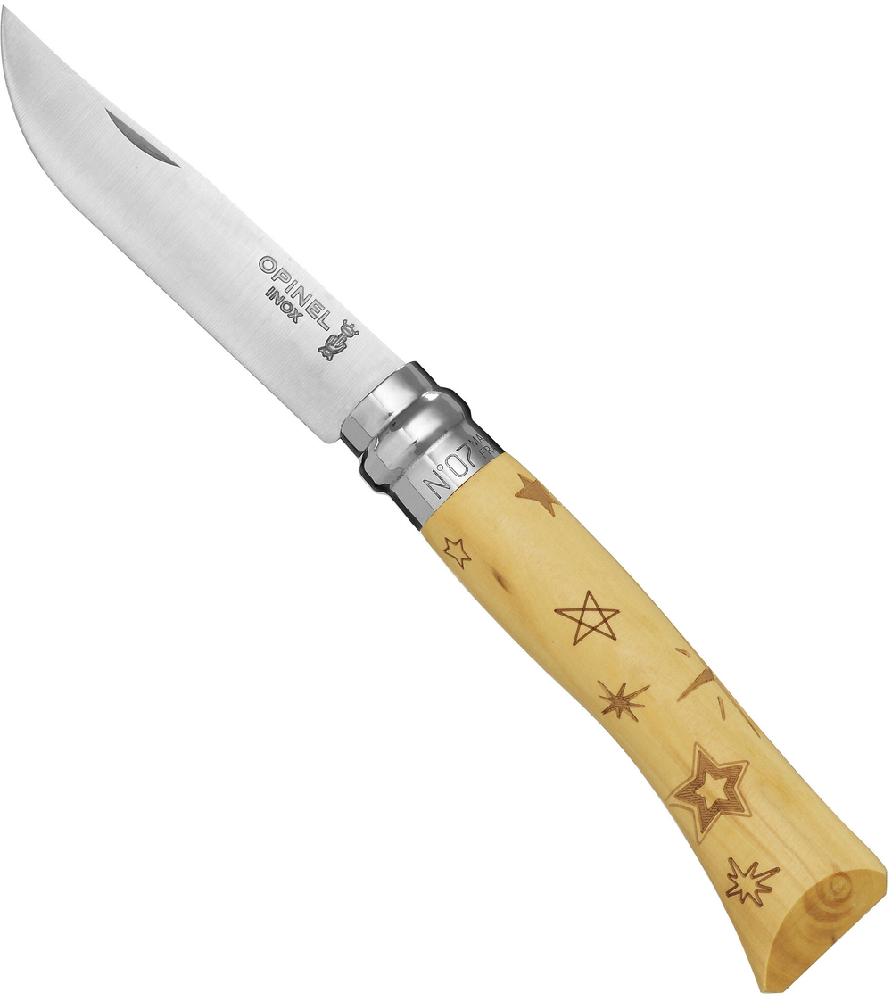 Нож складной Opinel №7 VRI Nature-Stars (звезды)