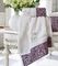 Набор полотенец QUEEN крем/фиолетовый 3 предмета Maison Dor (Турция)