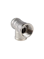 Тройник, латунь, внутренняя/внутренняя/внутренняя резьба 1/2", никель, RTP