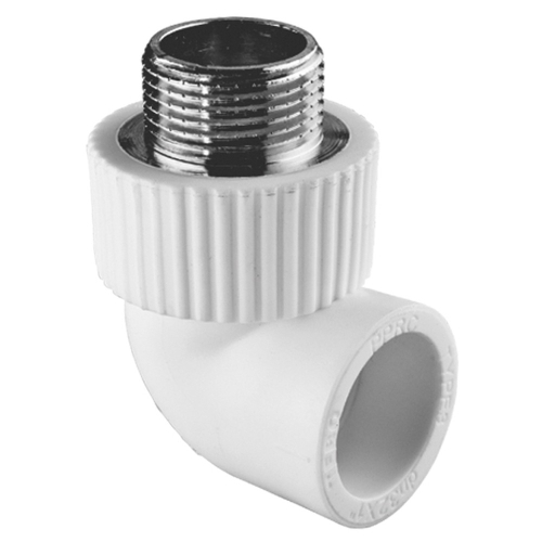 Угольник TEBO бел. PP-R комб. 25х1/2" НР (20/120), арт. 030030606