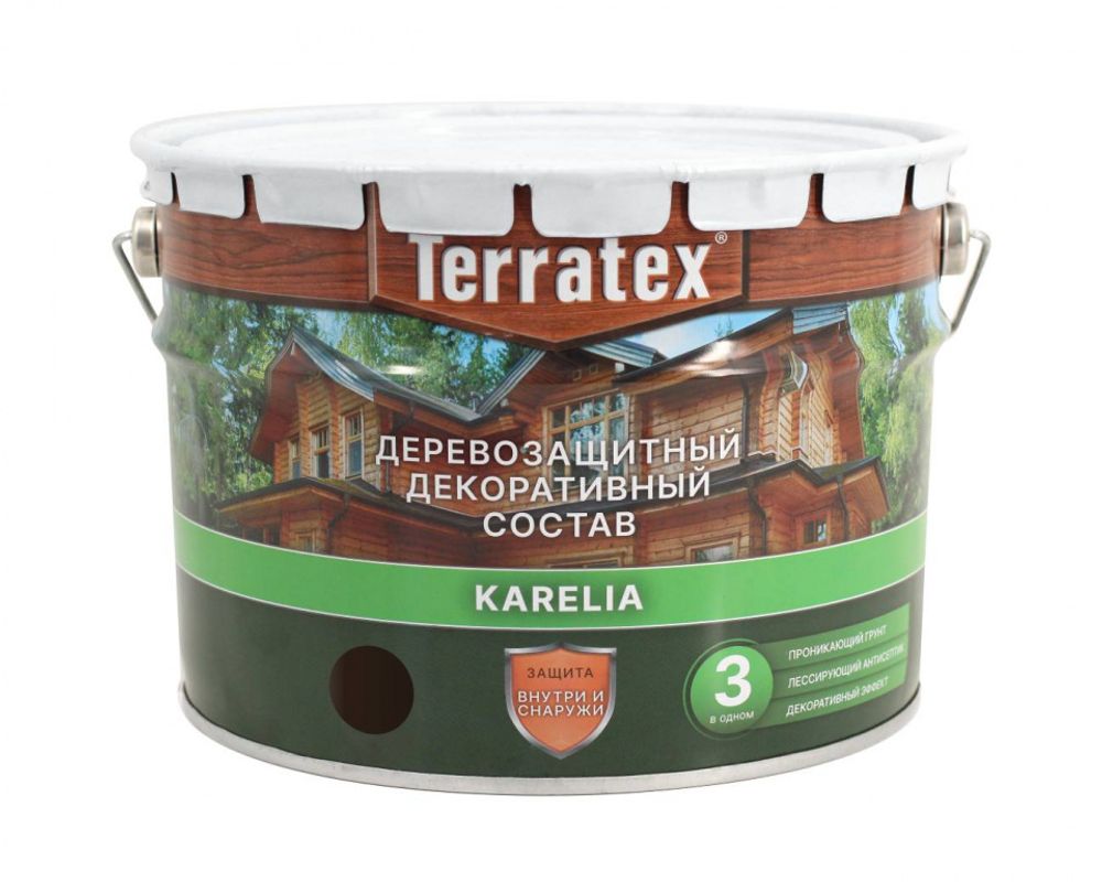 Антисептик Деревозащ. декор. состав Кр.дерево Terratex 7,5кг / 9л