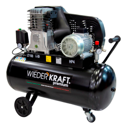 WDK-91054 Компрессор поршневой с ременным приводом: 541 л/мин, 3 КВт, 380 В, ресивер 100 л