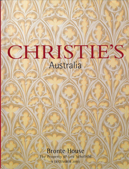 Каталог аукциона Christie's, Сидней, Дом Бронте: Собственности Лео Шофилда от 9 декабря 2003 года