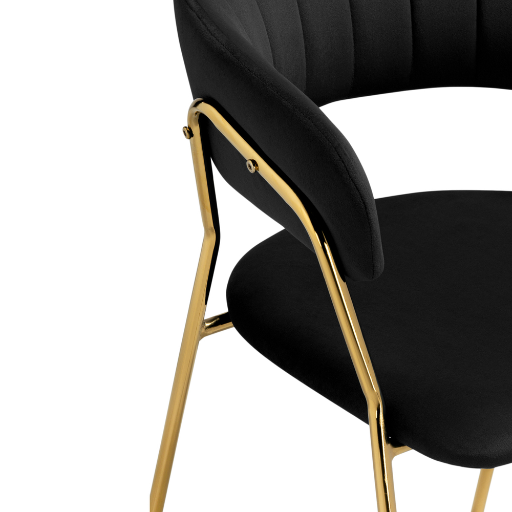 Стул на металлокаркасе Woodville Kamelia 1 black, gold