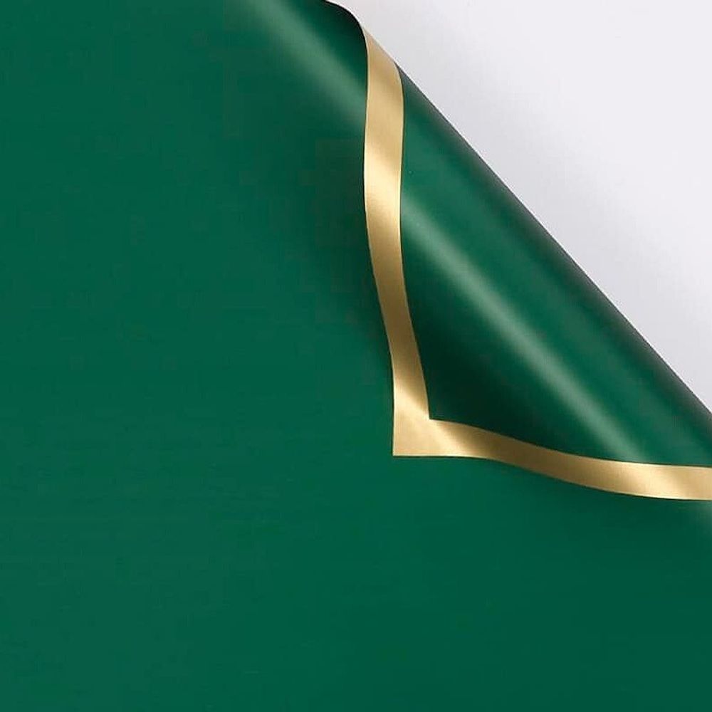 ЛИСТ Золотой кант 58*58/20шт ЗЕЛЕНЫЙ