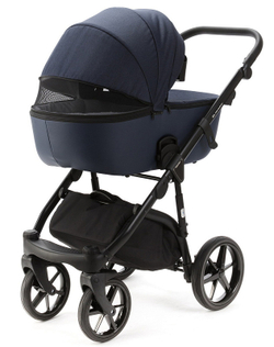 Детская коляска Adamex Nola 2 в 1 N-PS44 (Т.СИН.+ т.СИН. КОЖА)