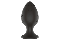 Силиконовая анальная пробка черная M (7.2*3.5cm) 3302-02