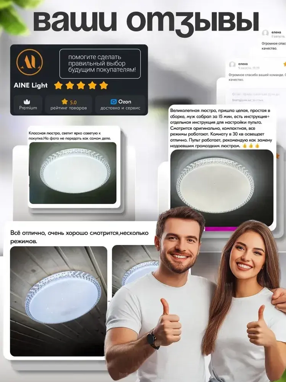 Люстра потолочная светодиодная с пультом 7001/500, светильник на кухню 120Вт