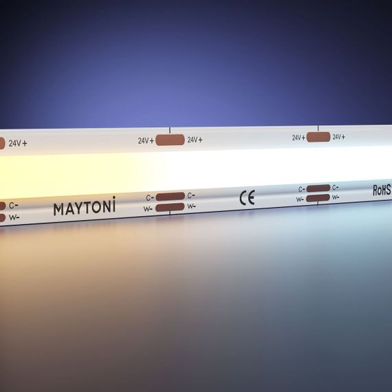 Светодиодная лента Maytoni 14,4W/m 608LED/m COB от теплого до холодного 5M 201125