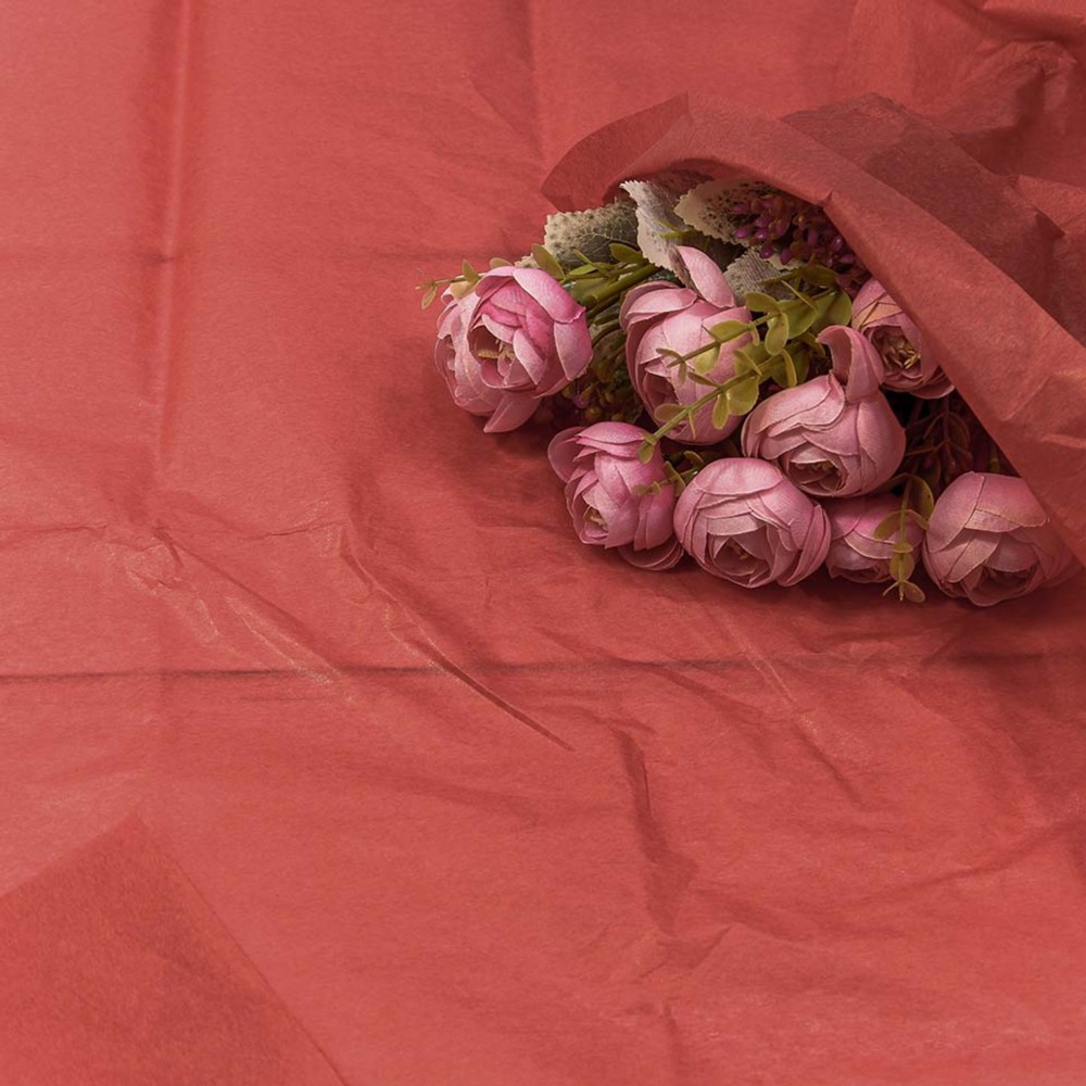 Бумага В листах 10 шт "Тишью" 50 х 66 см (Красный)