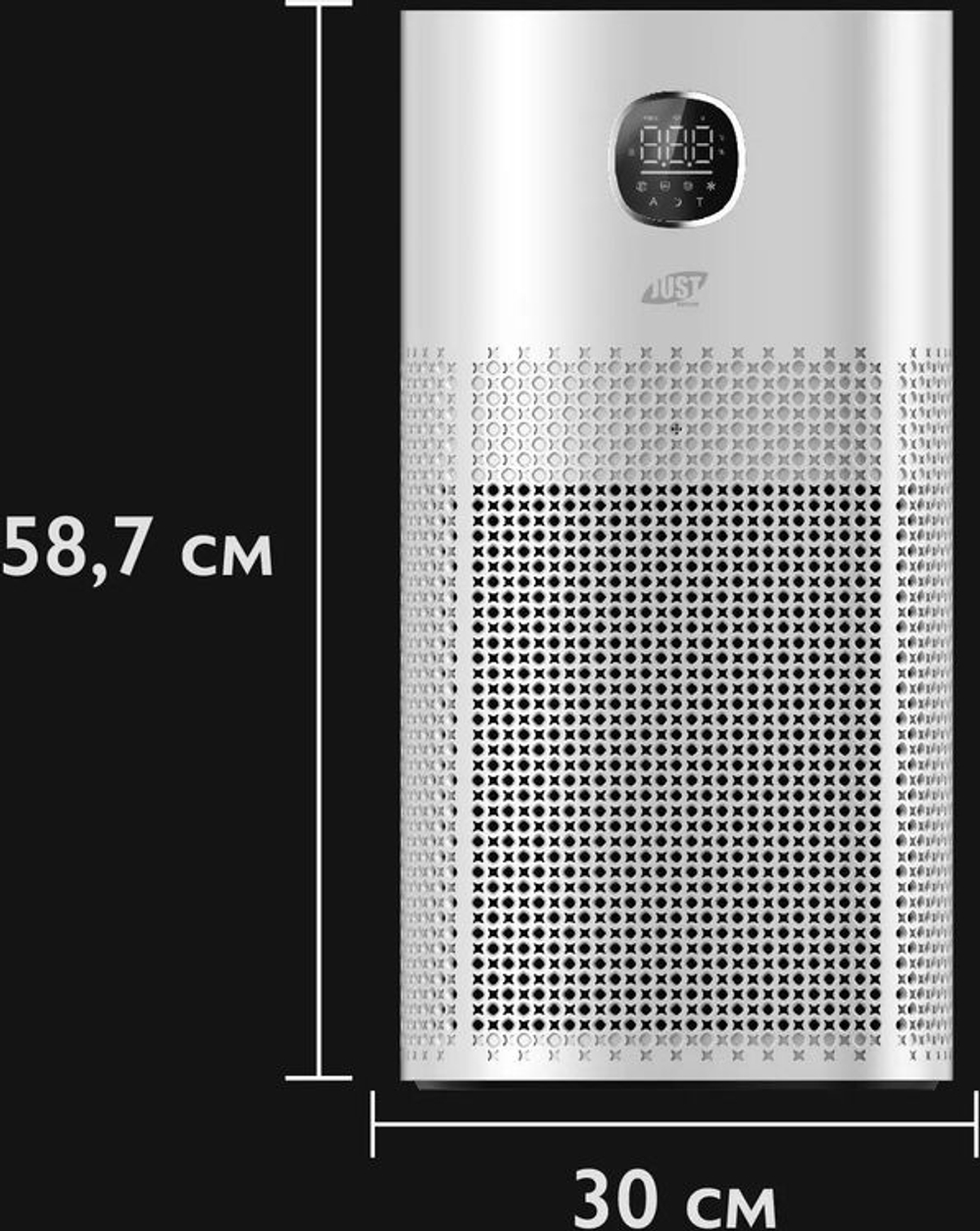 Воздухоочиститель JUST AIRCON JSA-52A6B,  до 62м2,  с ионизацией, черный