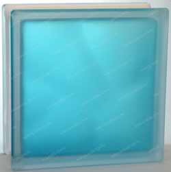 Купить Стеклоблок полуматовый бирюза  (матовый с одной стороны) Vitrablok  19x19x8