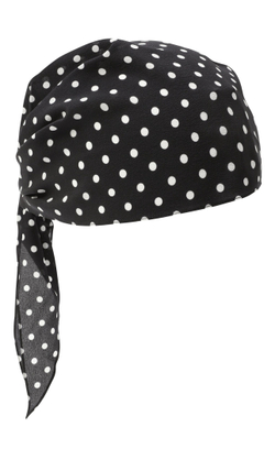 Косынка из шелка в горошек