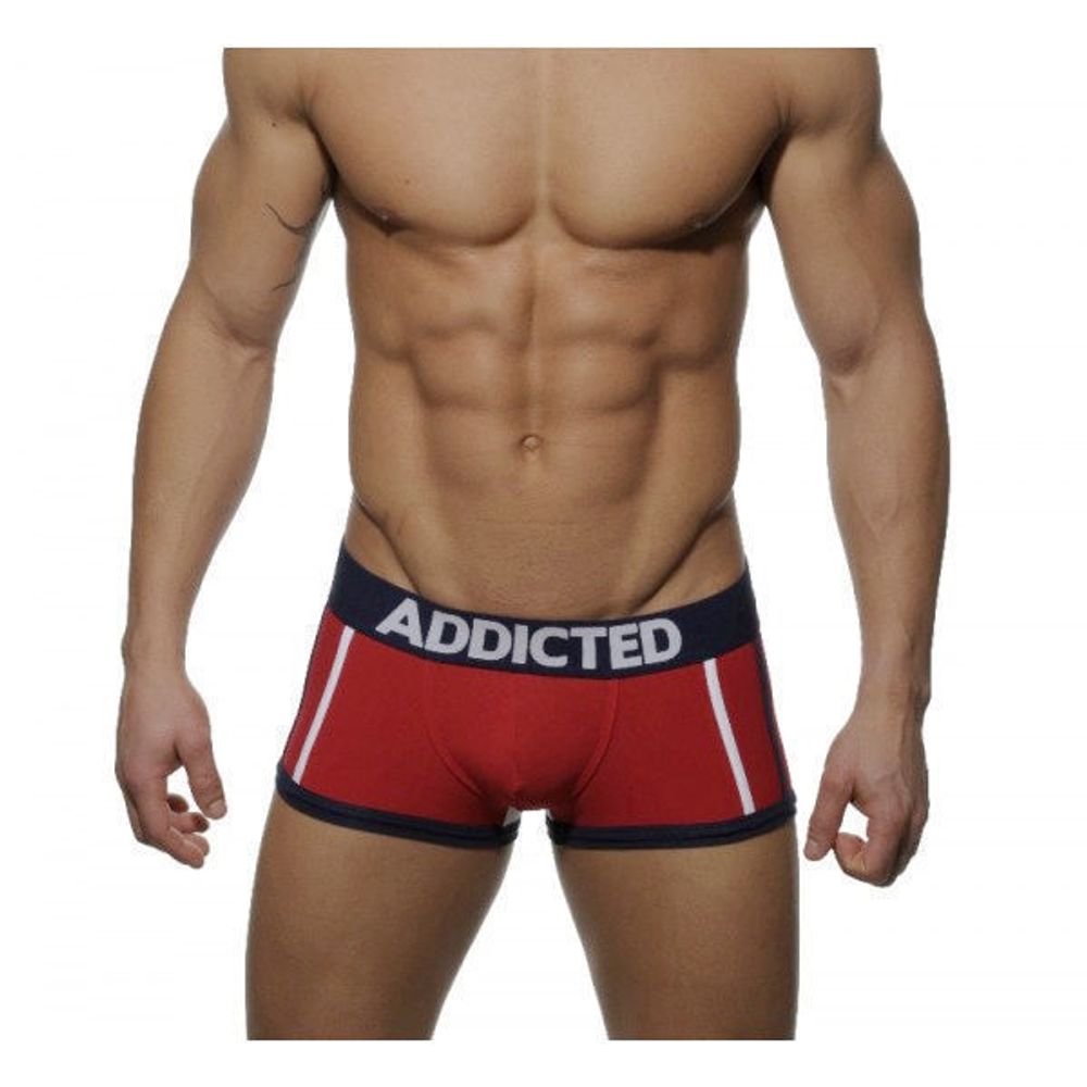Мужские трусы боксеры красно-белые Seobean Addicted
