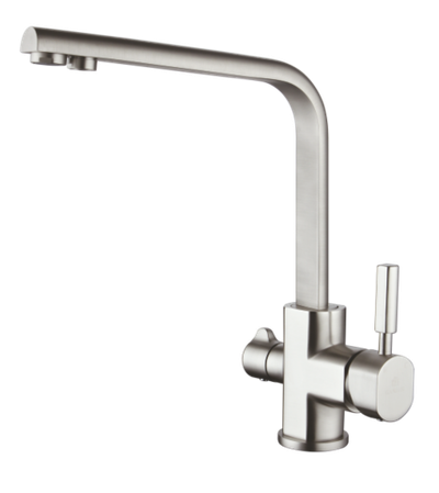 16034-G Смеситель для кухни на две воды (САТИН) "GANZER" (10/1шт)