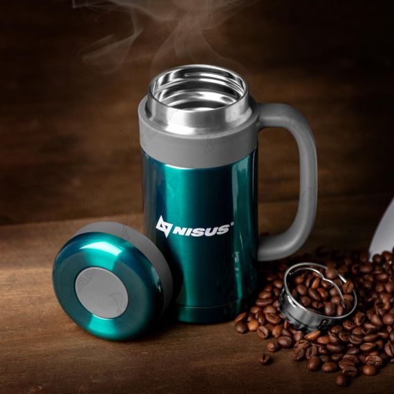 Термос-кружка с ручкой + ситечко 450мл (NA.TMK-HBG-450-13) Nisus
