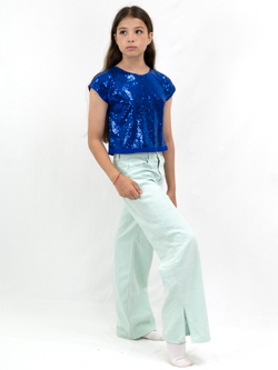 Блузка топ с пайетками для девочки