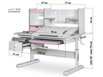 Комплект Mealux Evo парта Florida Multicolor PN + кресло Onyx DPG (арт.EVO-52 W + PN MC + Y 110 DPG)