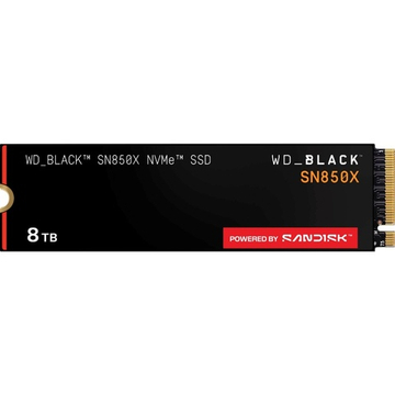Твердотельный накопитель SSD 8Tb Western Digital Black SN850X M2.2280 PCIe 4.0, 7200MBs/6600MBs, TBW 4800