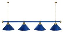 Лампа STARTBILLIARDS 4 пл. (плафоны золотые,штанга хром,фурнитура золото)