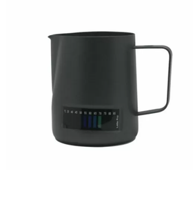 Питчер Latte Pro черный с температурным индикатором 350 мл, тефлоновое покрытие, P.L.- Barbossa