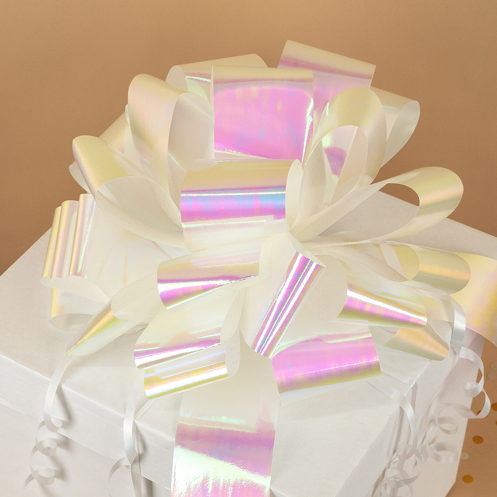 Бант-шар «Северное сияние», белый хамелеон, 21 см / 36 см