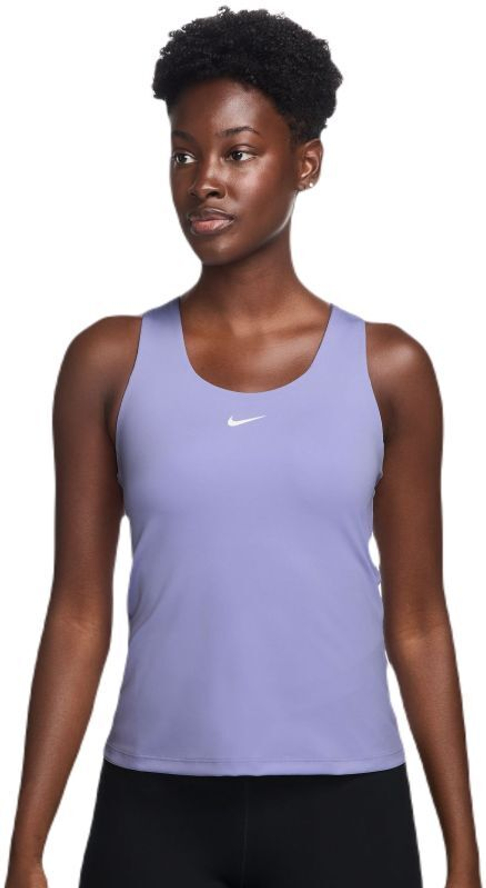 Женский топ теннисный Nike Dri-Fit Swoosh Bra - сиреневый лед/белый