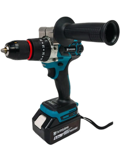 IVASAKI Дрель-шуруповерт, 18 В, 2 АКБ