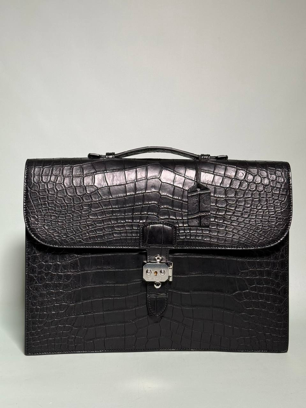 Портфель Hermes из кожи крокодила