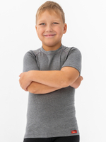 Футболка детская термо унисекс серый меланж