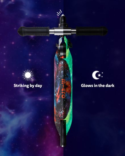 Самокат Micro Sprite Glow (светится в темноте) LED, Art Млечный путь