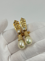 Клипсы с «жемчугом» и кристаллами Chrstian Dior