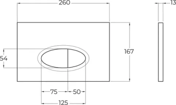 Кнопка смыва BelBagno BB054NERO черная матовая