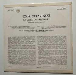 Винтажная виниловая пластинка LP I. Stravinski, И. Стравинский, Evgeni Svetlanov Евгений Светланов, Le Sacre Du Printemps Весна Священная (France 1970)