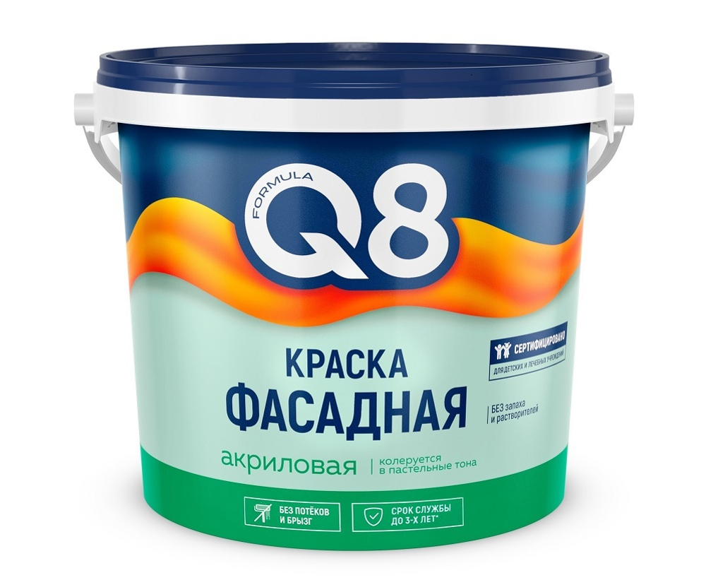 Краска акриловая фасадная 1,4кг