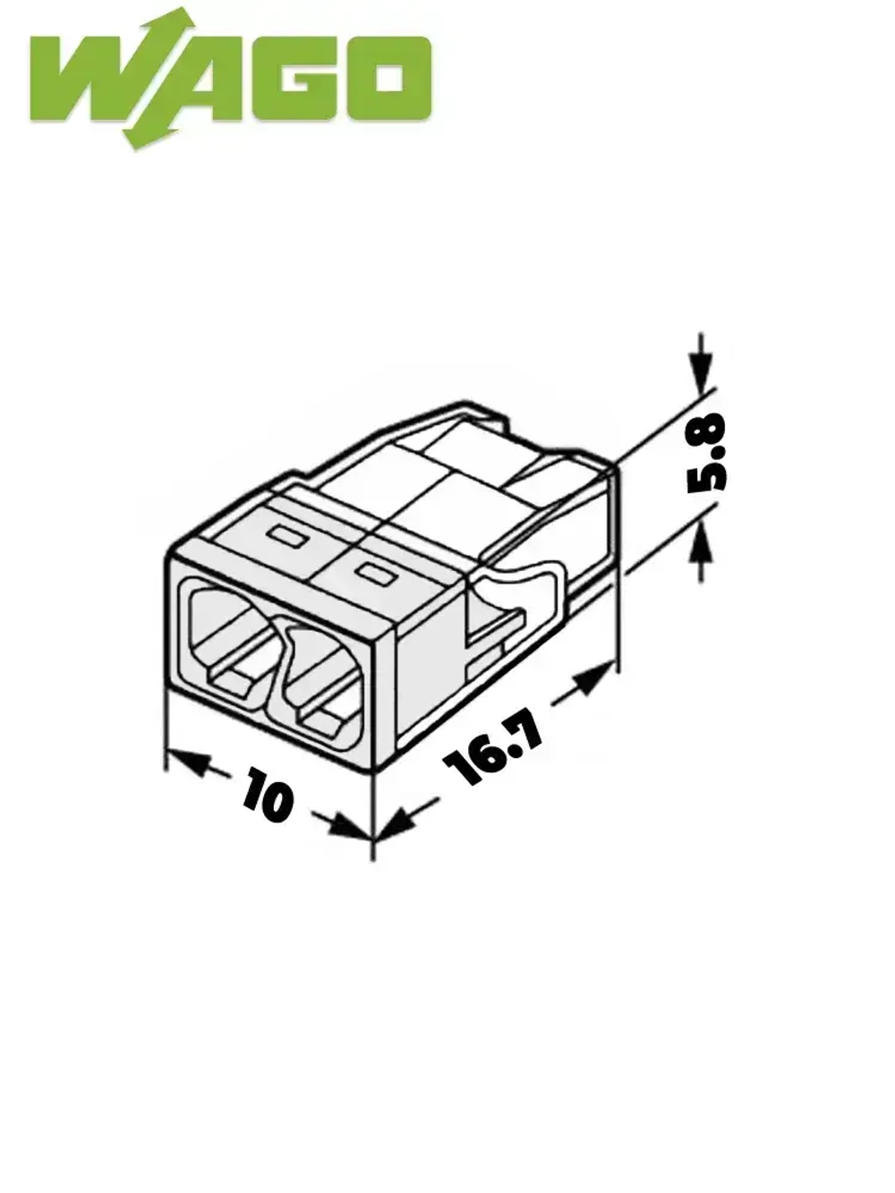 Клемма "WAGO" 2273-242 / 10 шт. с пастой "Alu-Plus"