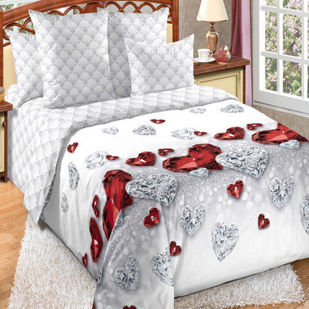 Комплект постельного белья "ВЛ. ДРАГОЦЕННОСТЬ", перкаль, 100% хлопок.