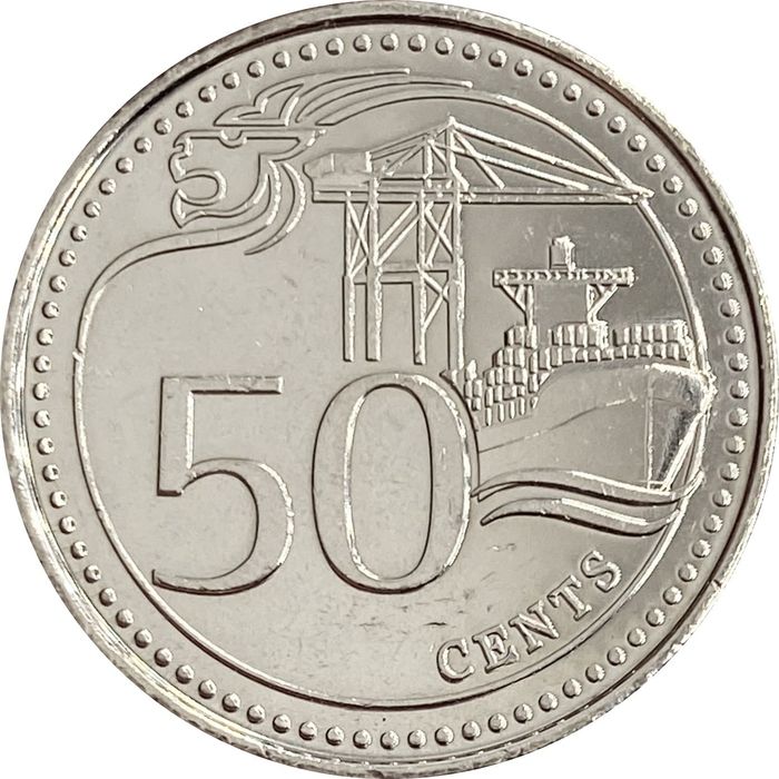 50 центов 2013-2018 Сингапур