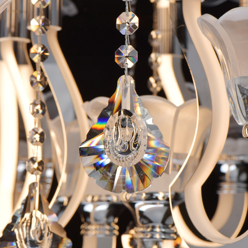 Люстра потолочная светодиодная с пультом Regenbogen Ротенбург, 3 режима, LED 120Вт, 30 м2, хром/белый