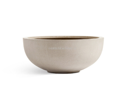 Кашпо TREEZ Effectory - Beton - Низкая чаша - Белый песок