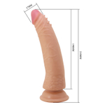 Телесный фаллоимитатор с эффектом скользящей кожи Kable - 21 см.