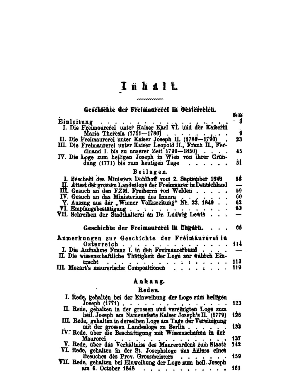 Geschichte Der Freimaurerei in Österreich Und Ungarn | Ludwig Lewis